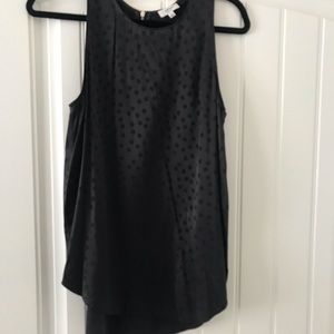 Aritzia Wilfred Silk sleeveless black top.